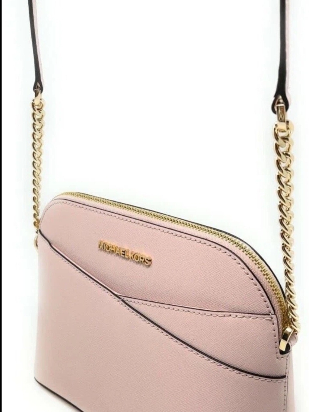 Michael Kors Pale Pink Chain Strap Crossbody Bag